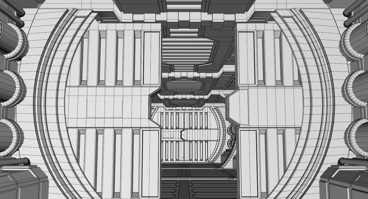 Sci Fi Corridor 3D model_13