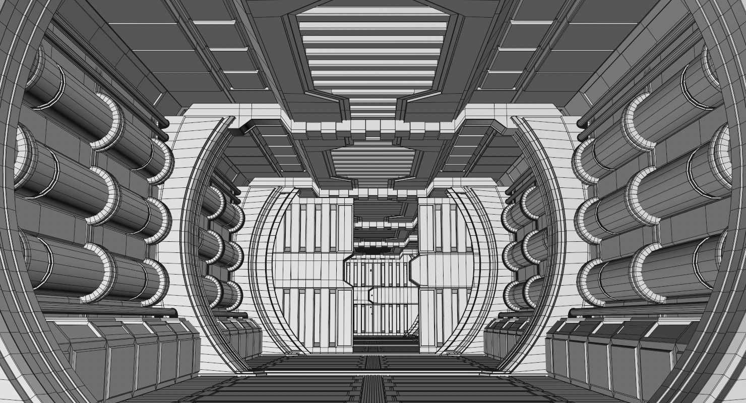 Sci Fi Corridor 3D model_22