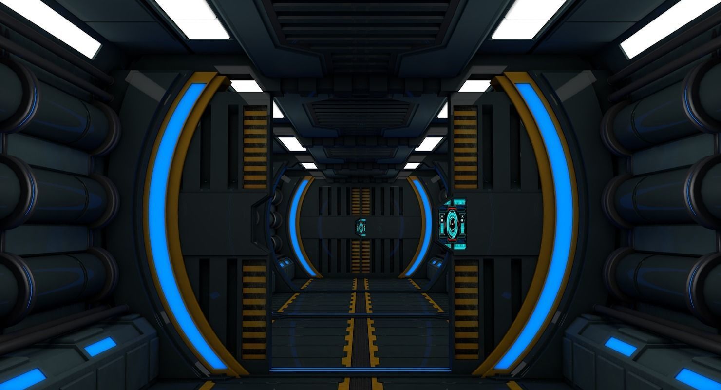 Sci Fi Corridor 3D model_8