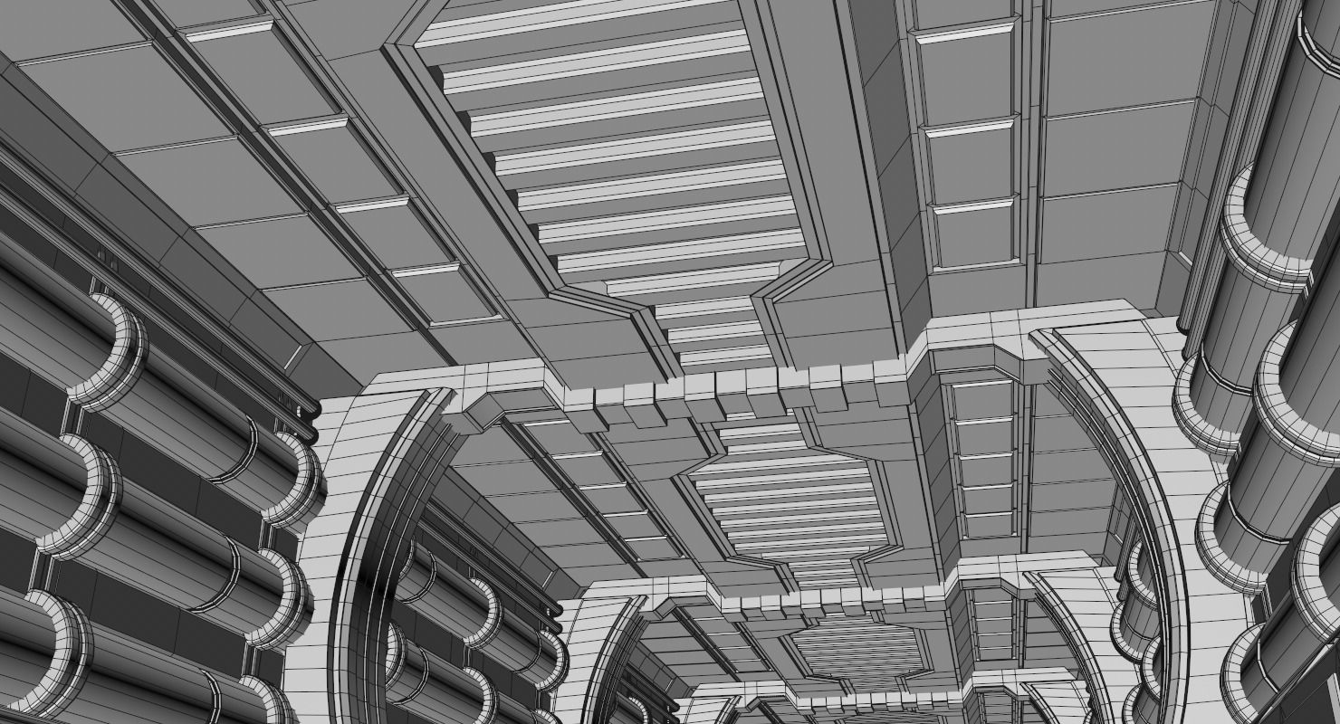 Sci Fi Corridor 3D model_12