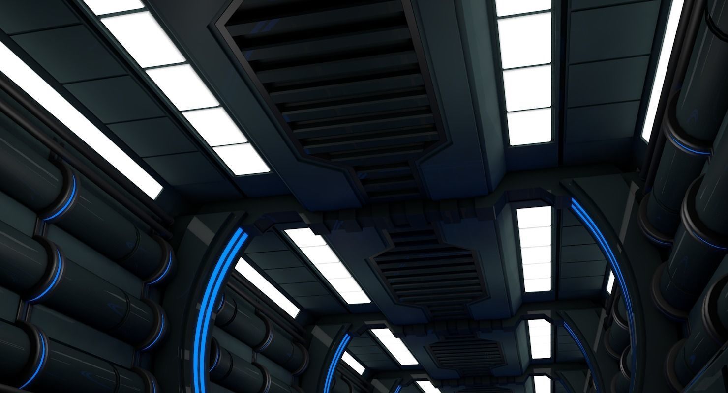 Sci Fi Corridor 3D model_6