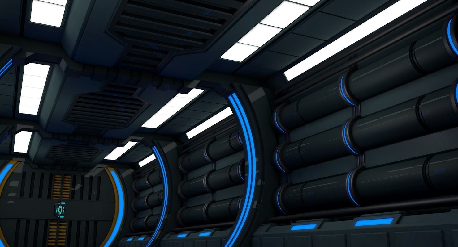 Sci Fi Corridor 3D model_10