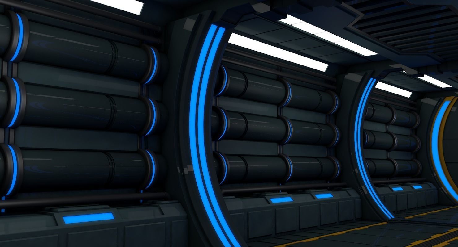 Sci Fi Corridor 3D model_9