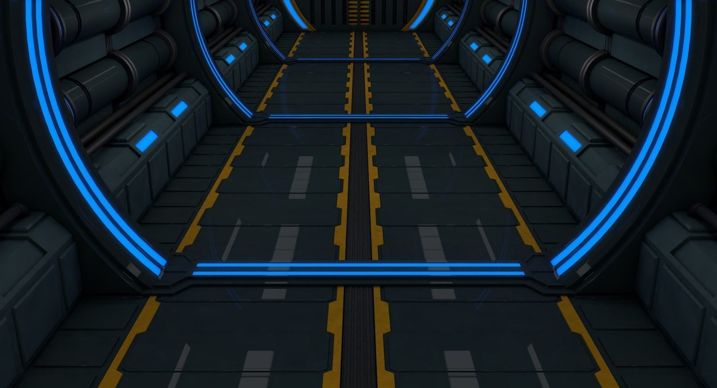 Sci Fi Corridor 3D model_3