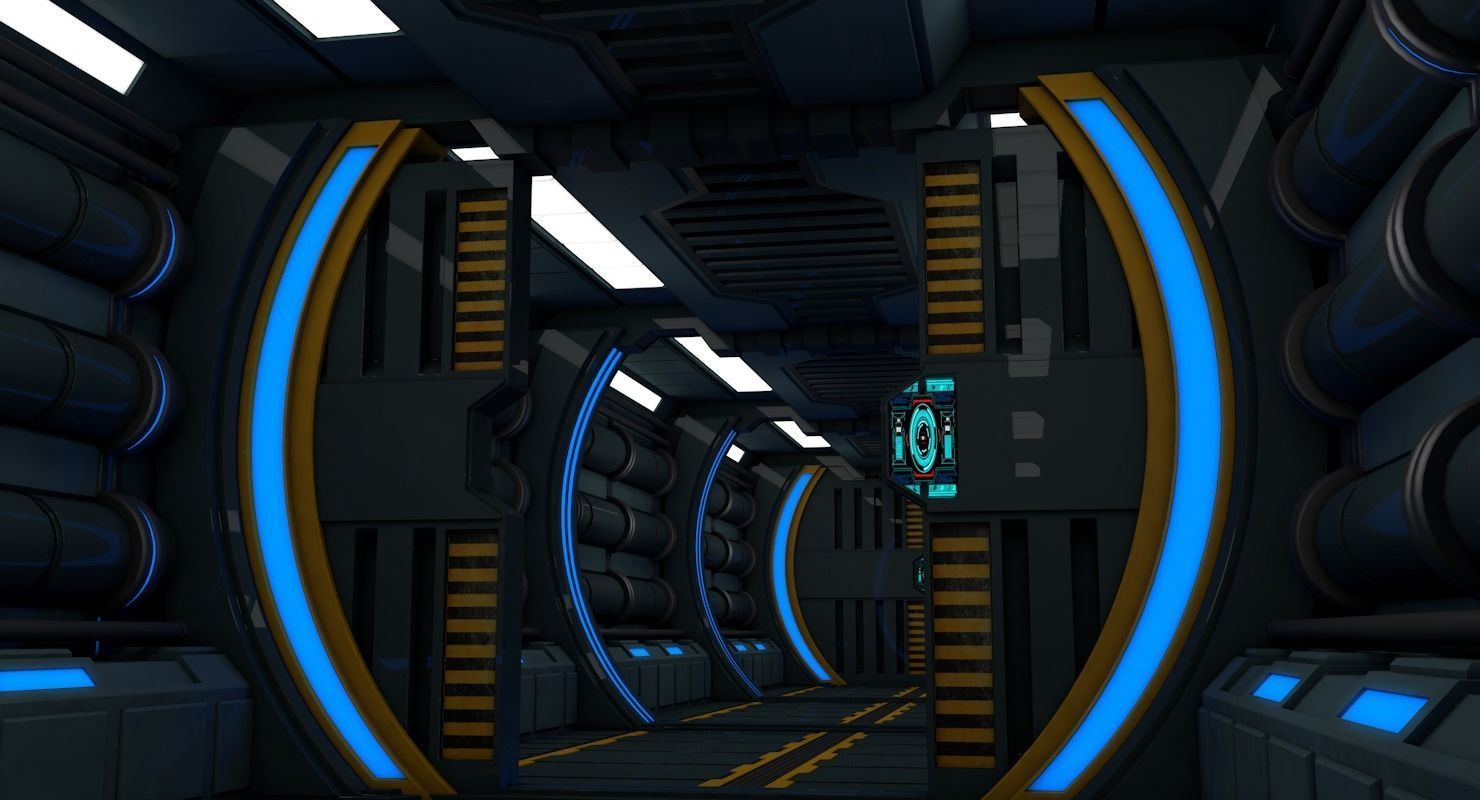 Sci Fi Corridor 3D model_5