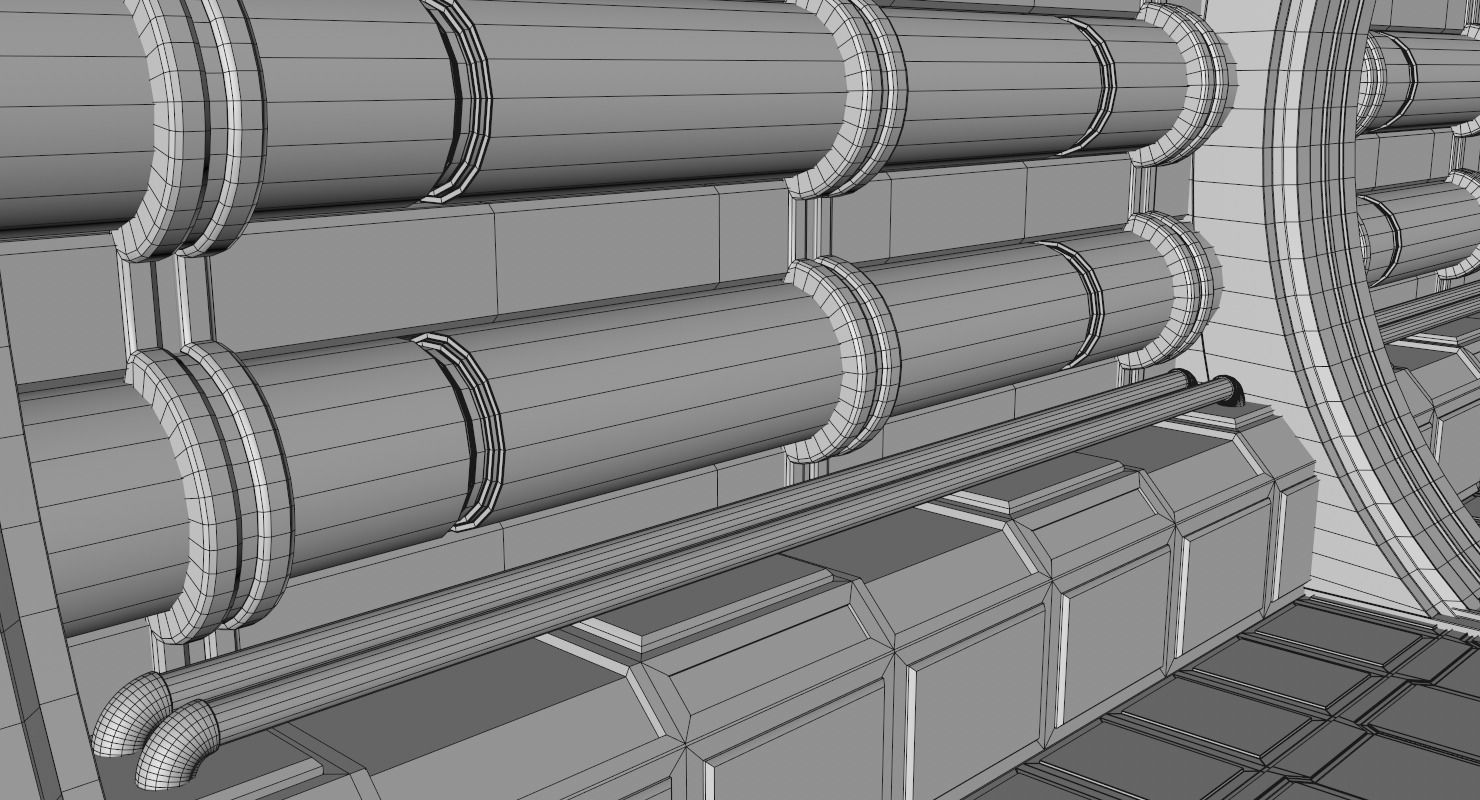 Sci Fi Corridor 3D model_18