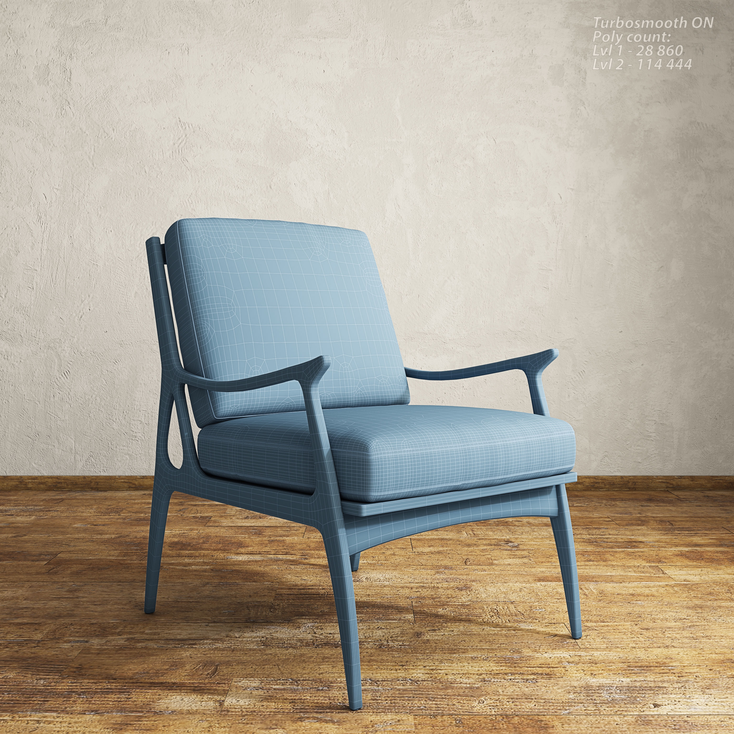 Bassett Serena Armchair 3D model_7