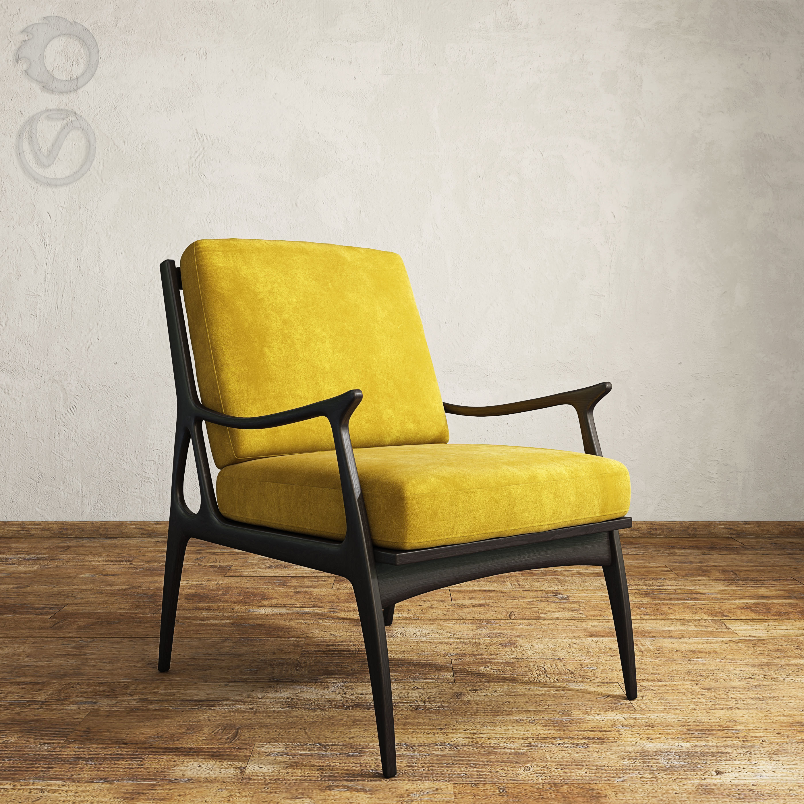 Bassett Serena Armchair 3D model_5