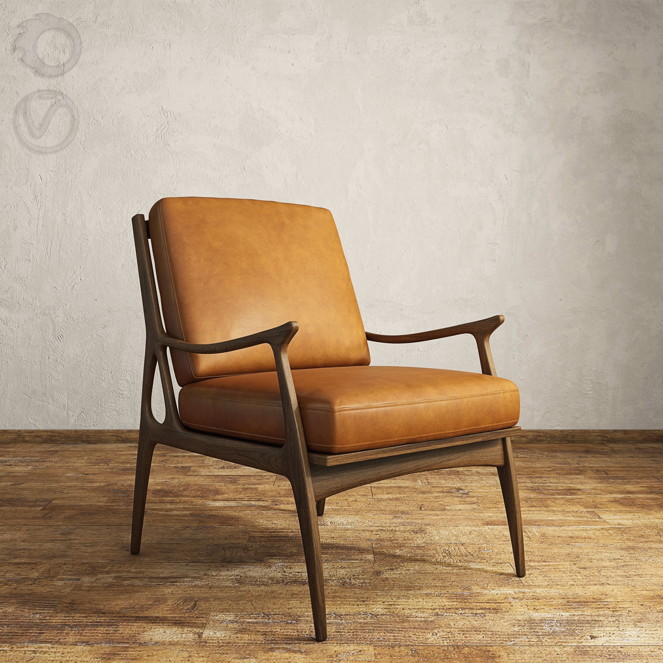 Bassett Serena Armchair 3D model_3