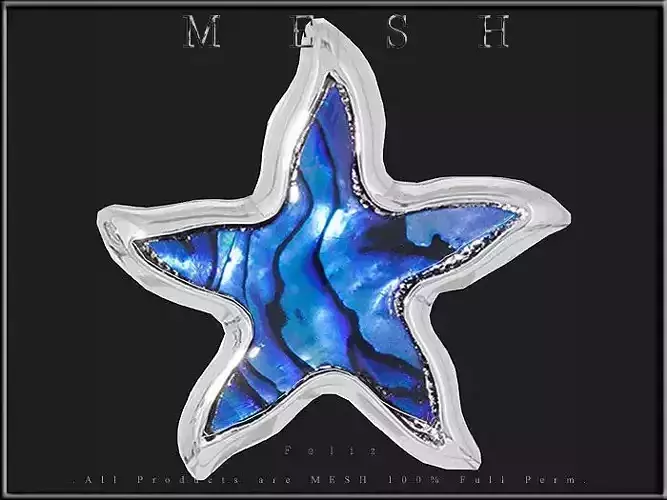 Paua shell Jewelry Low-poly 3D model