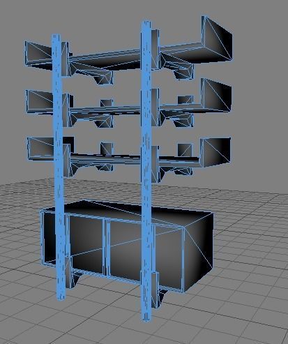 Furniture Cabin 3D model_3