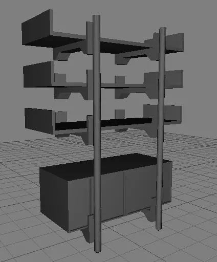 Furniture Cabin 3D model_0