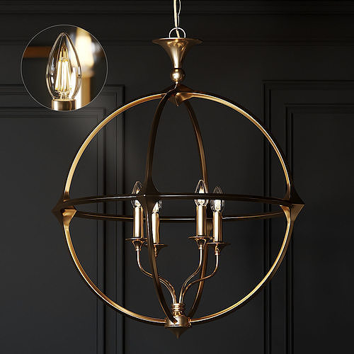 Casa Florentina Lando Orb 4-Light Chandelier 3D model