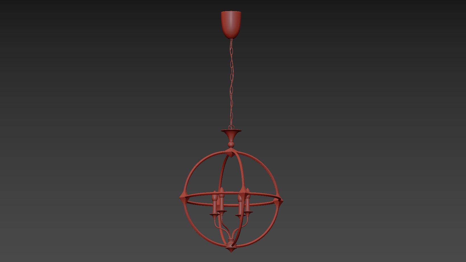 Casa Florentina Lando Orb 4-Light Chandelier 3D model_8