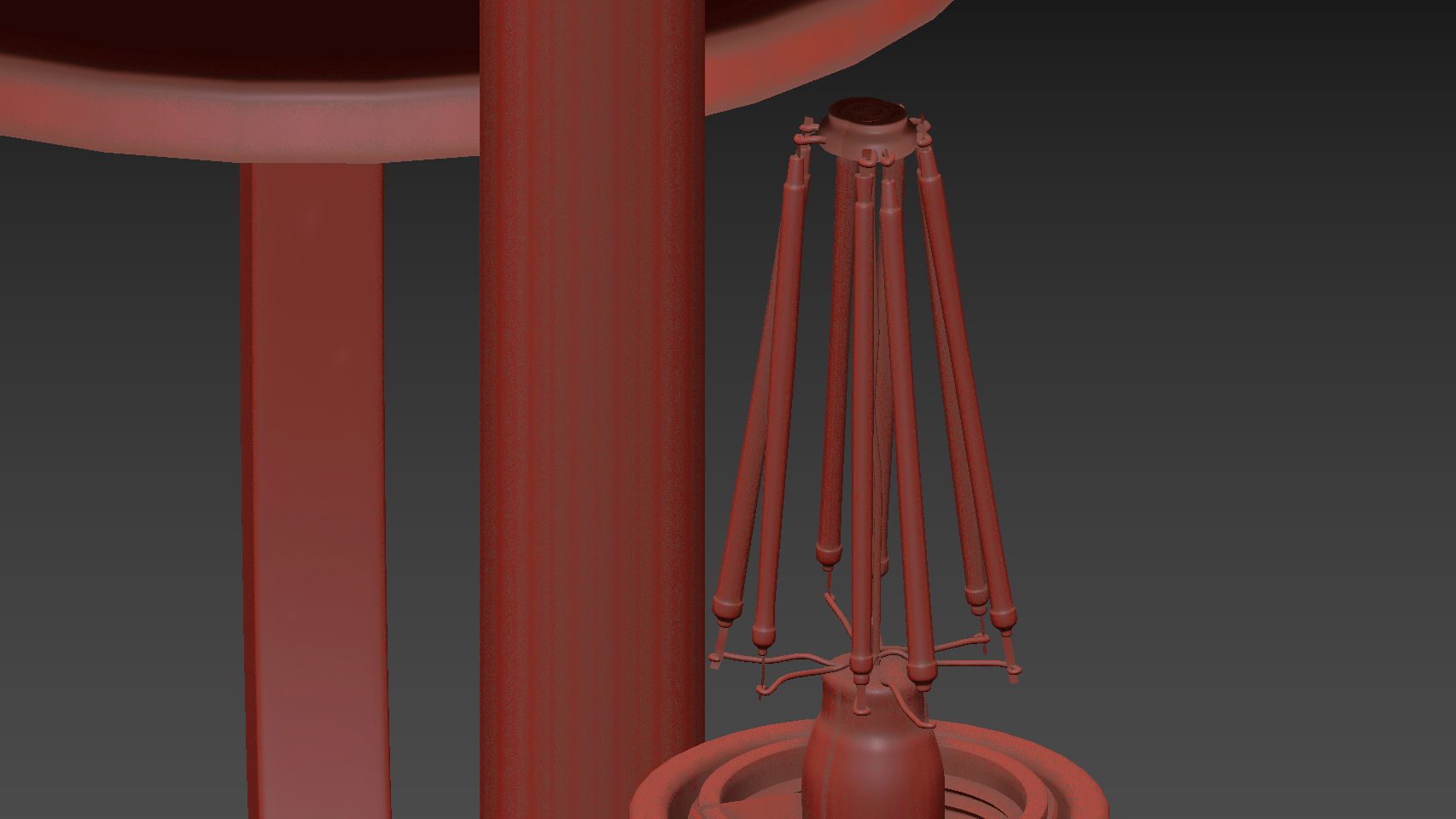 Ballard Designs Katherine 6-Light Geometric Chandelier 3D model_4