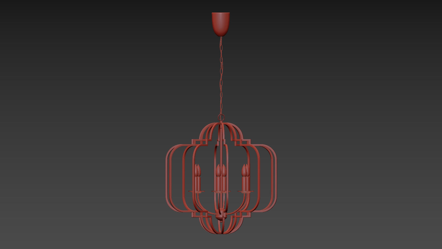 Ballard Designs Katherine 6-Light Geometric Chandelier 3D model_9