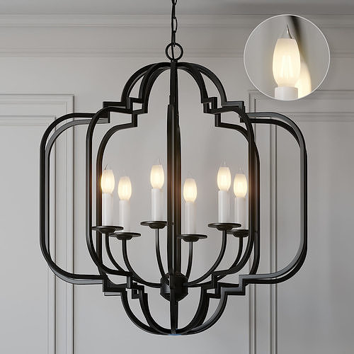 Ballard Designs Katherine 6-Light Geometric Chandelier 3D model