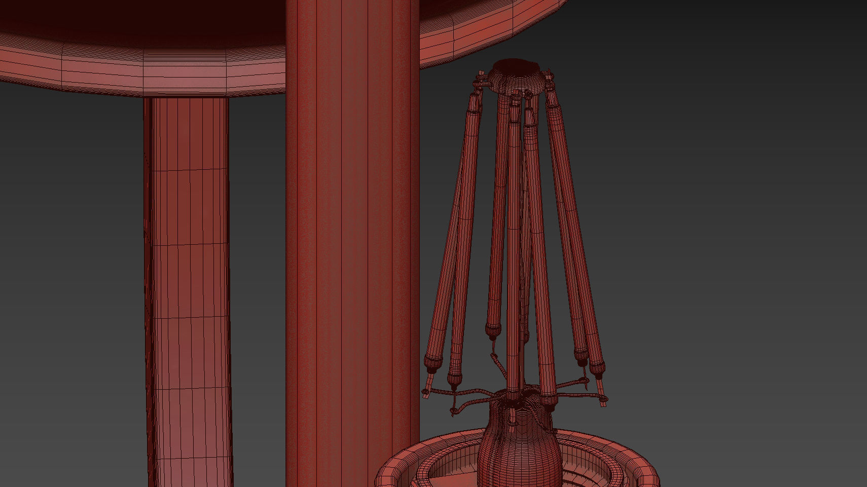 Ballard Designs Katherine 6-Light Geometric Chandelier 3D model_3