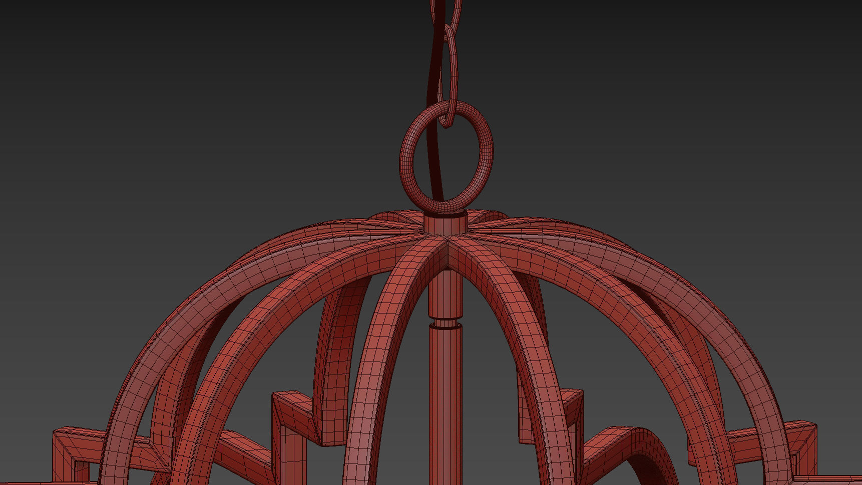 Ballard Designs Katherine 6-Light Geometric Chandelier 3D model_7