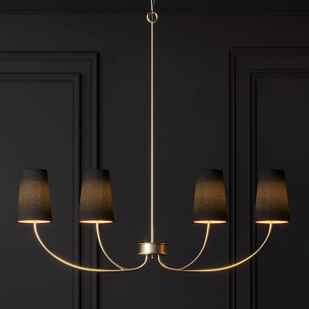 Ballard Design Lottie Linear Chandelier 3D model_0