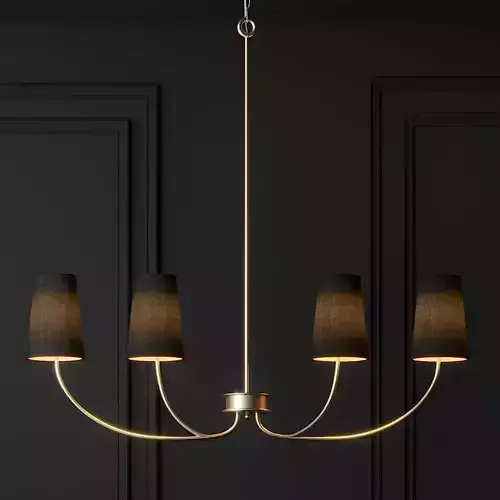 Ballard Design Lottie Linear Chandelier 3D model