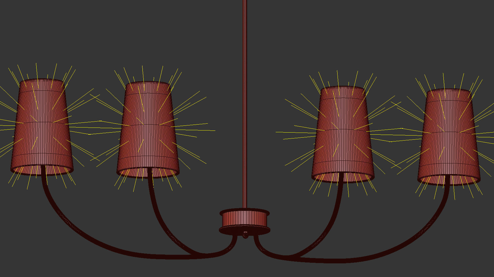 Ballard Design Lottie Linear Chandelier 3D model_4