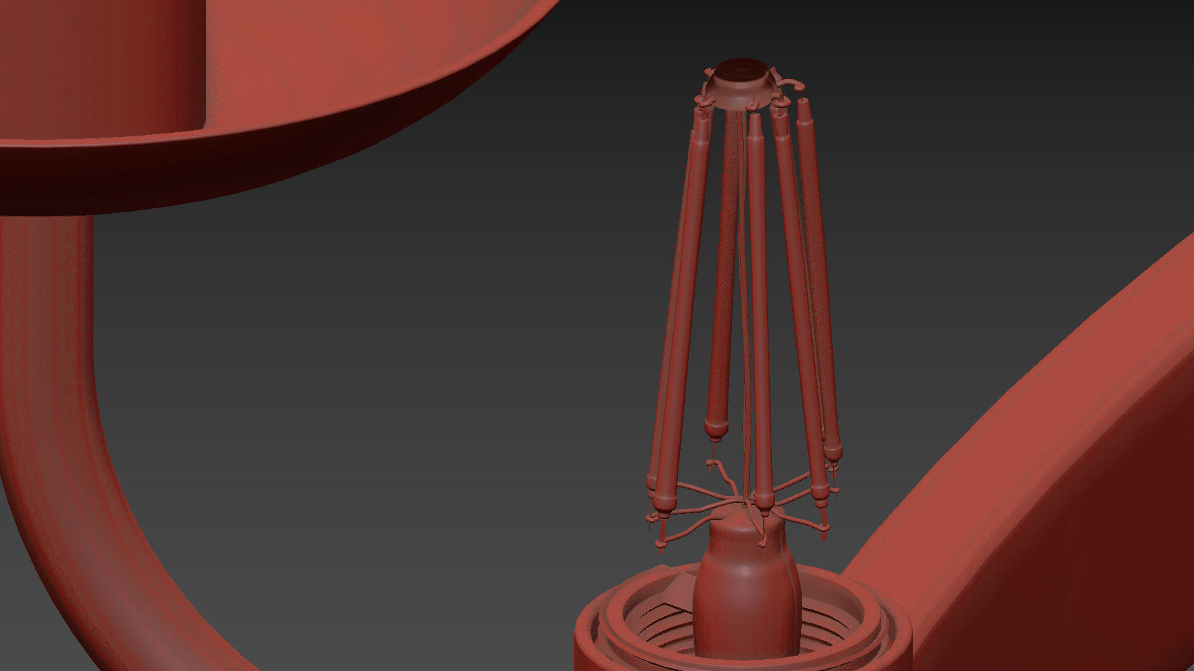 Ballard Designs Tucker Chandelier 3D model_5