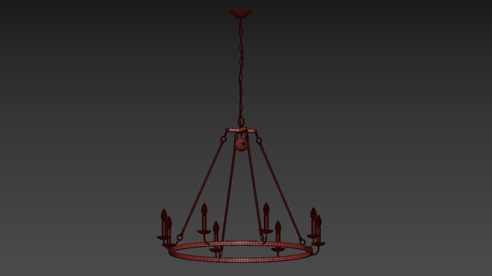 Ballard Designs Tucker Chandelier 3D model_8