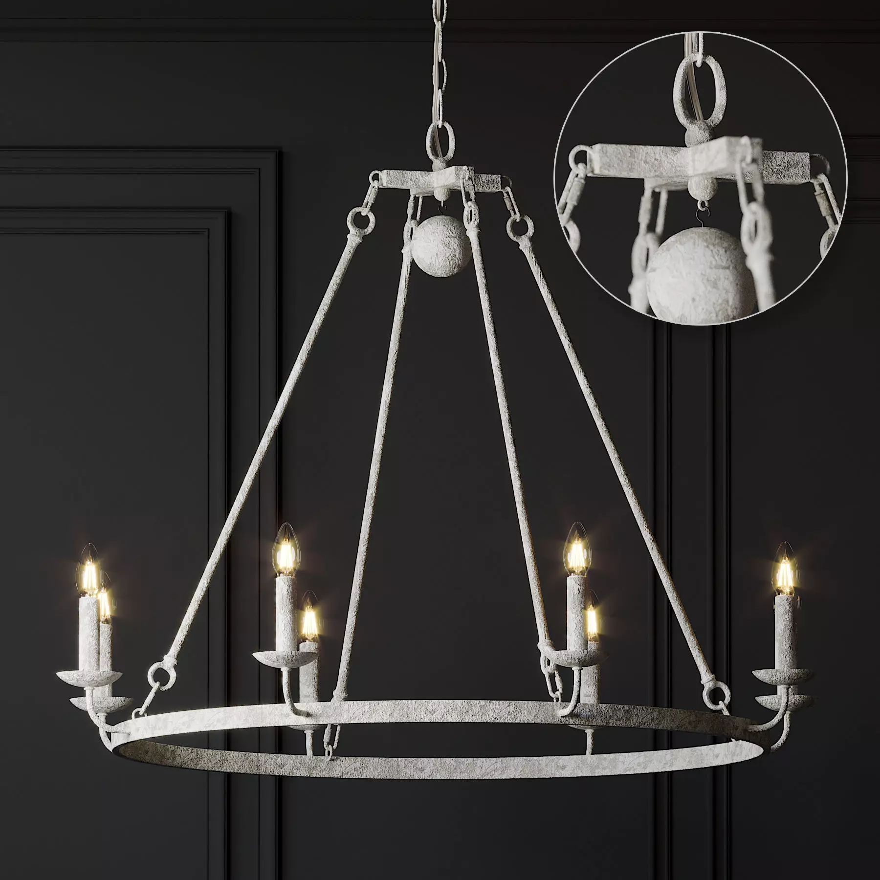 Ballard Designs Tucker Chandelier 3D model_0