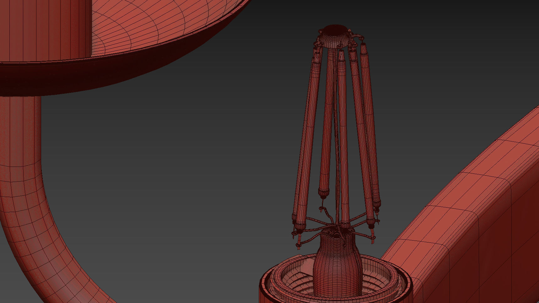 Ballard Designs Tucker Chandelier 3D model_4