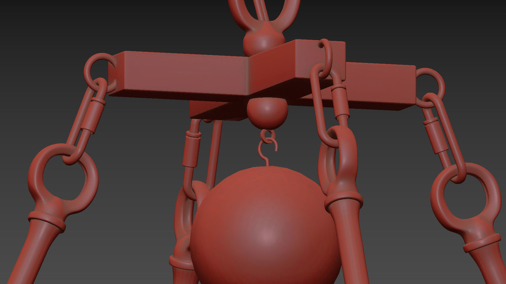 Ballard Designs Tucker Chandelier 3D model_7