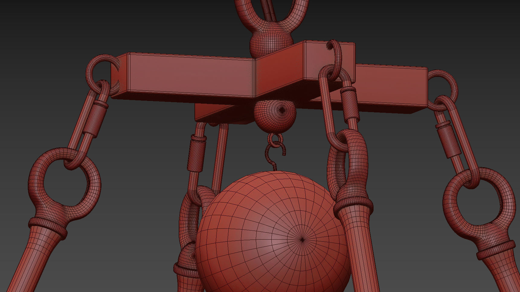 Ballard Designs Tucker Chandelier 3D model_9