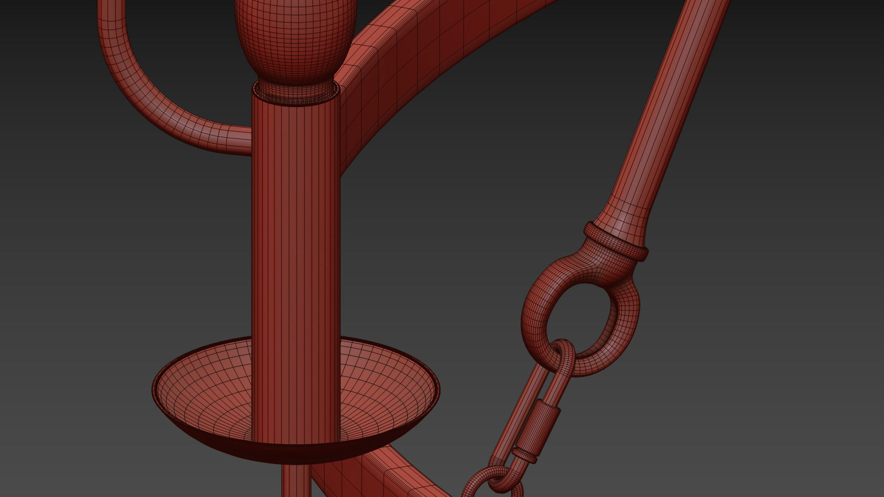 Ballard Designs Tucker Chandelier 3D model_3