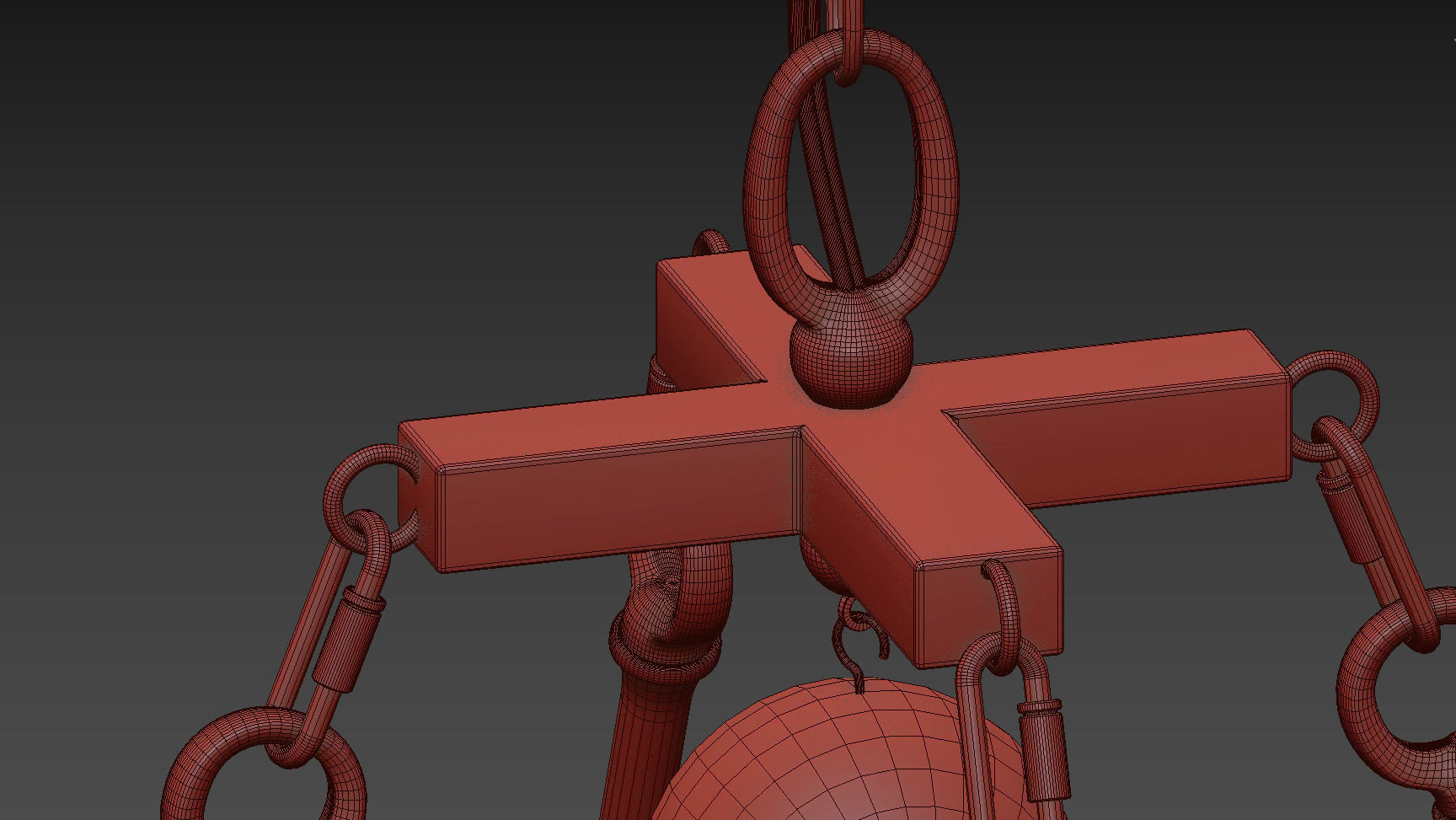 Ballard Designs Tucker Chandelier 3D model_6