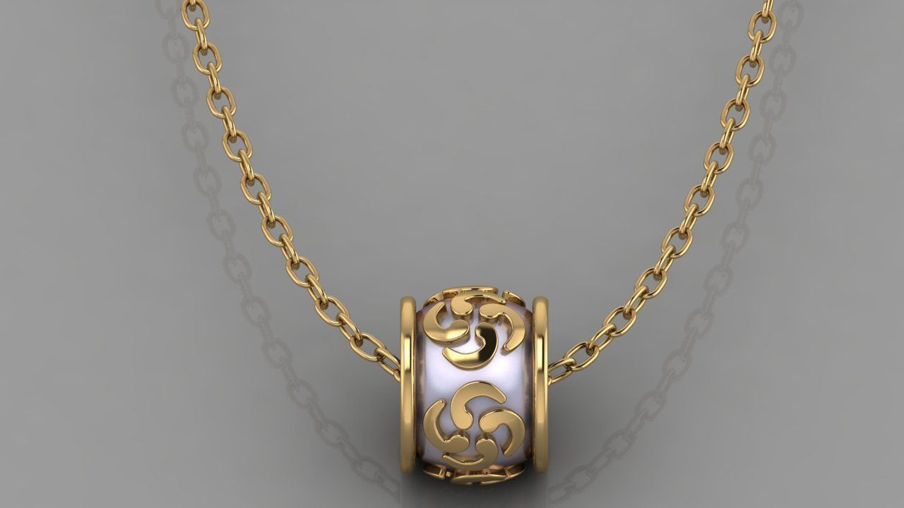 GC GOLD H153- Pandora Diamond Gold necklace 3D print model_1