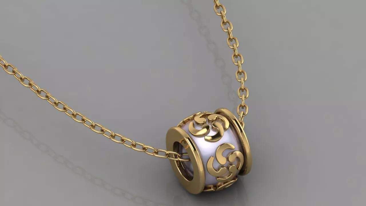 GC GOLD H153- Pandora Diamond Gold necklace 3D print model_0