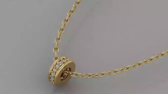 GC GOLD H154- Diamond NECKLACE