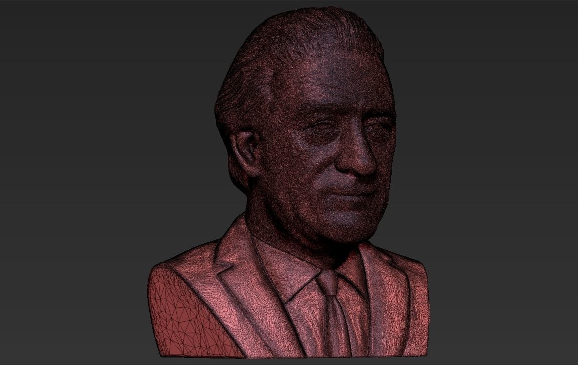 Robert De Niro bust 3D printing ready stl obj formats 3D print model_25