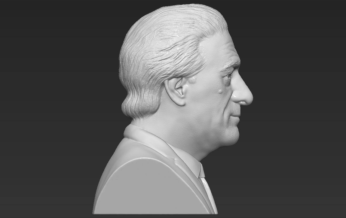 Robert De Niro bust 3D printing ready stl obj formats 3D print model_7