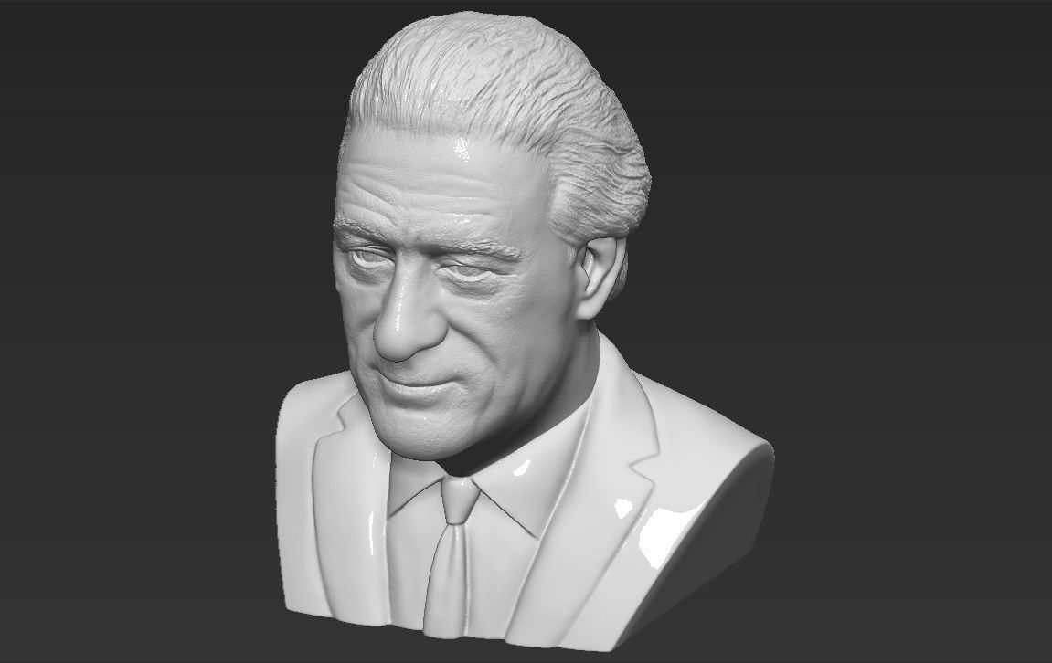 Robert De Niro bust 3D printing ready stl obj formats 3D print model_12