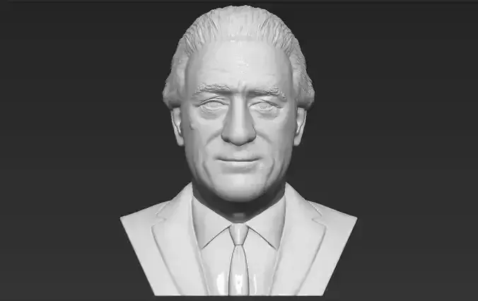 Robert De Niro bust 3D printing ready stl obj formats 3D print model