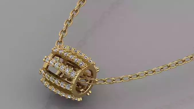 GC GOLD H156- Pandora Diamond Gold necklace