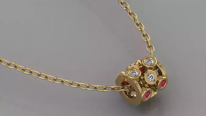 GC GOLD H157- Pandora Diamond Gold necklace