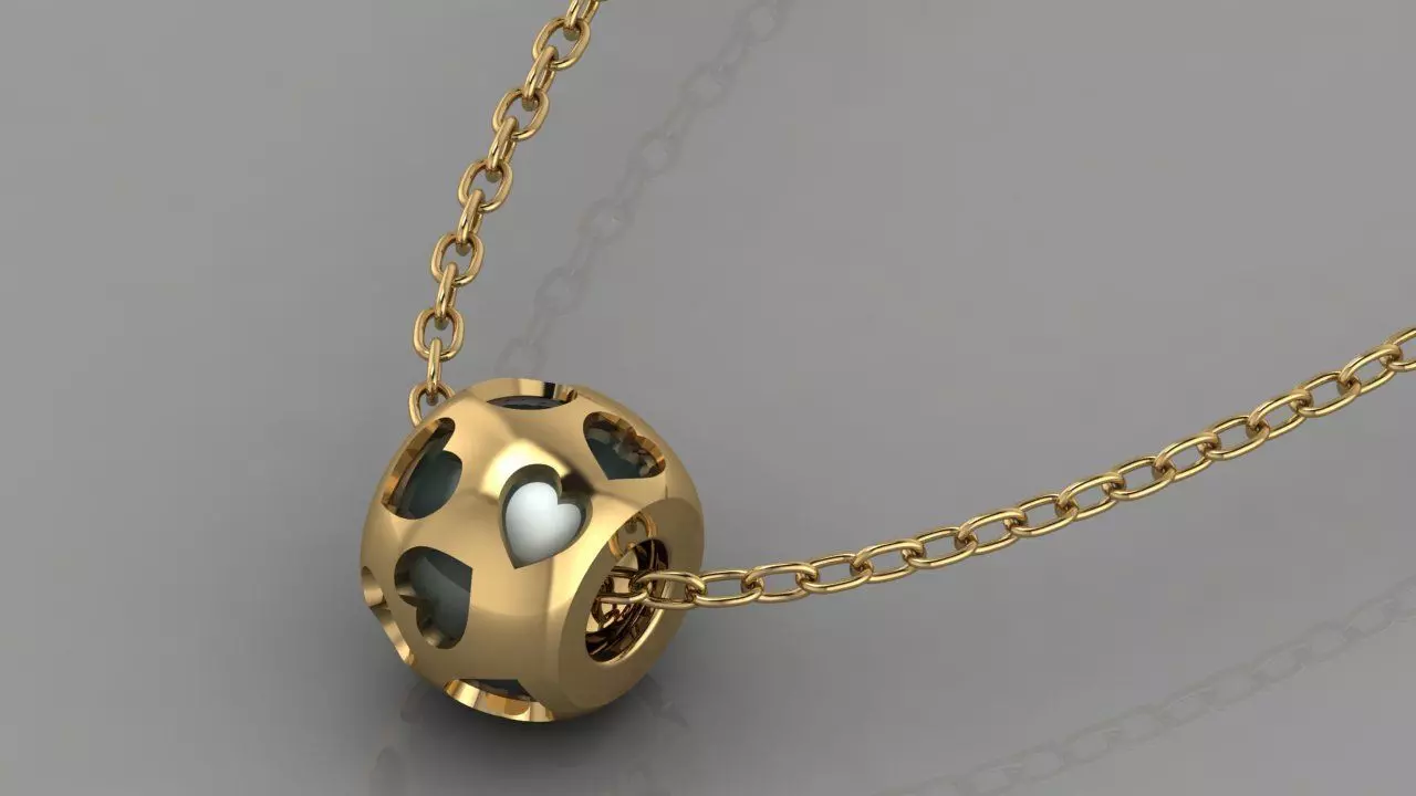 GC GOLD H158- Diamond NECKLACE 3D print model