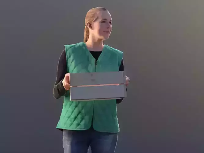 Anna 10139 - Walking Warehouse Woman Low-poly 3D model