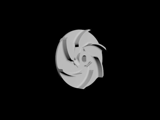 impeller water pump 3D model_2