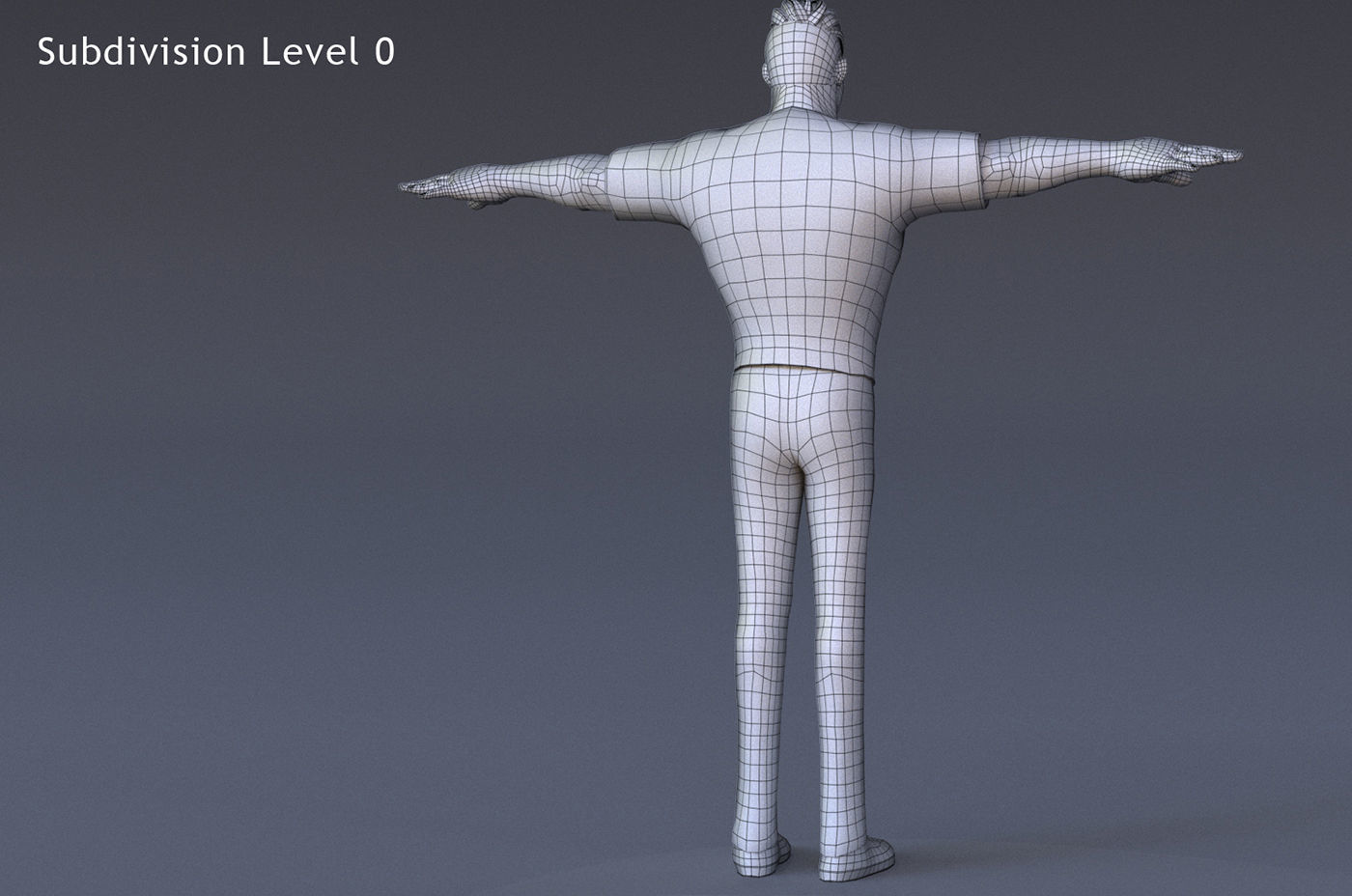 David Cartoon character Rig 3D model_26