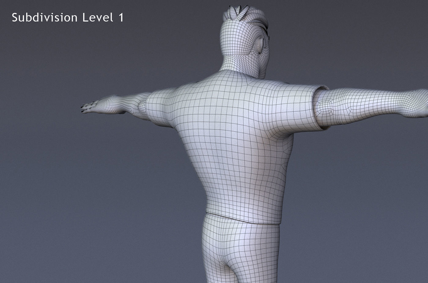 David Cartoon character Rig 3D model_24