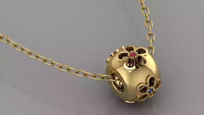 GC GOLD H162-Diamond NECKLACE