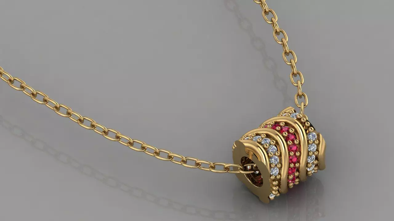 GC GOLD H163-Diamond NECKLACE 3D print model